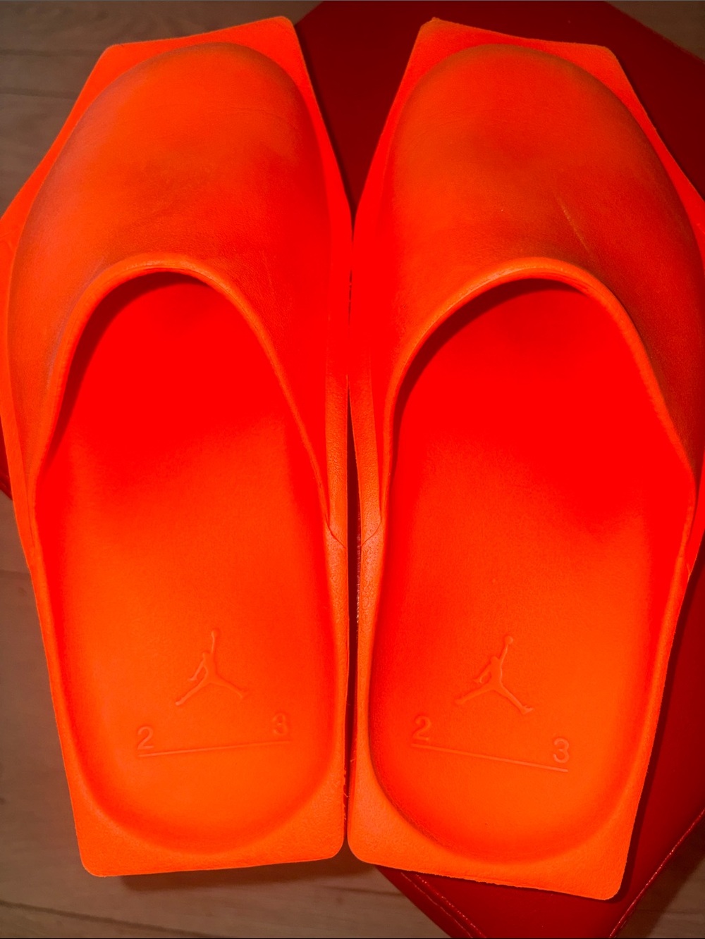 Jordan Orange Slide Clogs